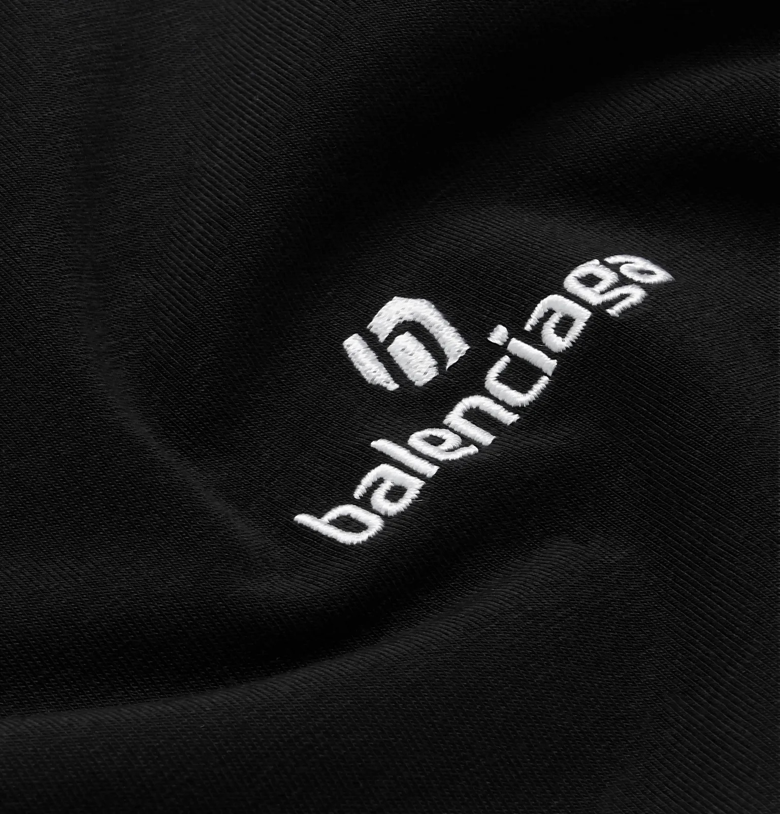 Logo-Embroidered Stretch Cotton-Jersey Rollneck T-Shirt - 3