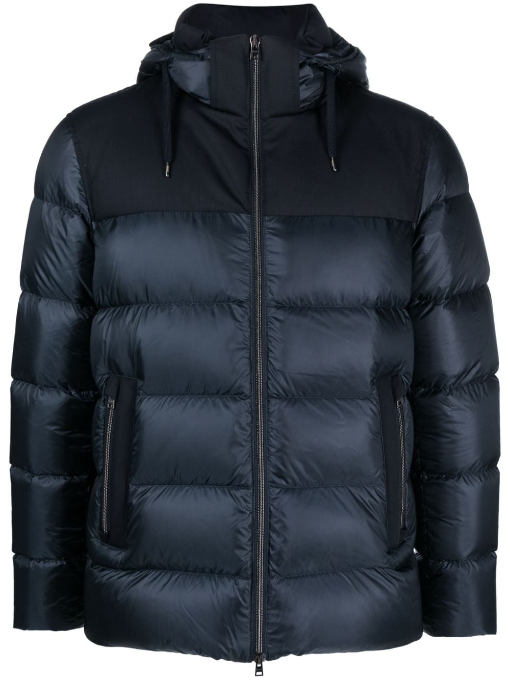 water-reppelent hooded puffer jacket - 1