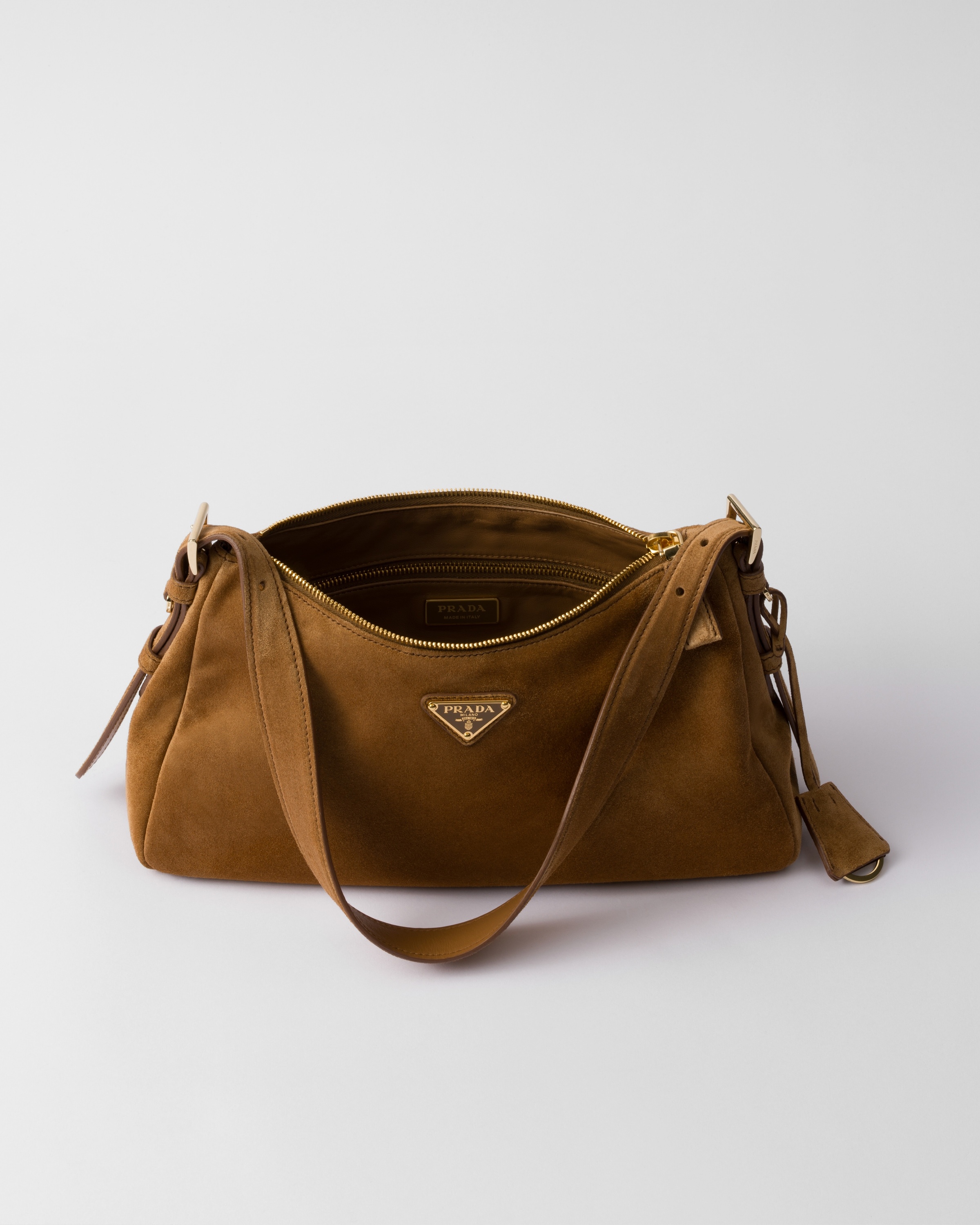 Prada Aimée medium suede shoulder bag - 5