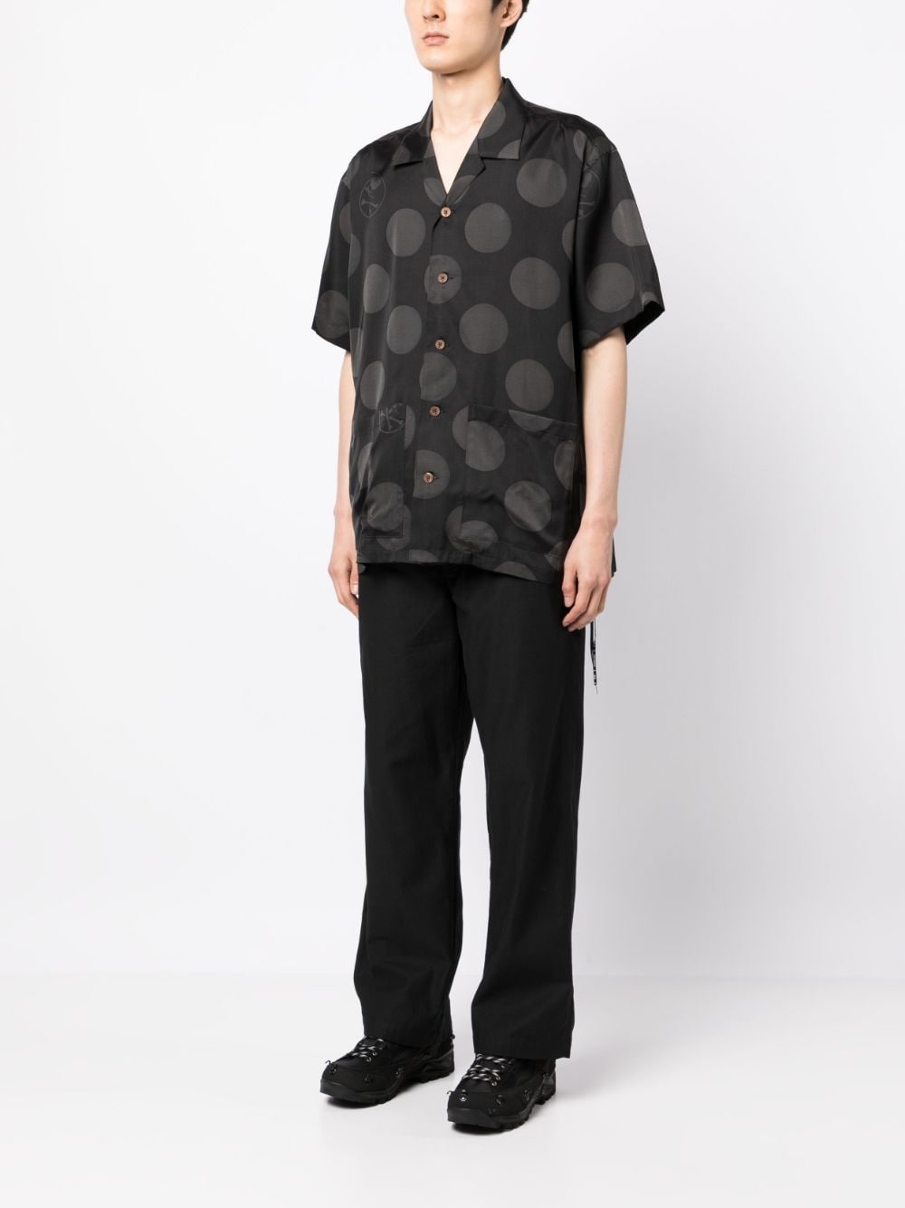polka-dot-print silk shirt - 3
