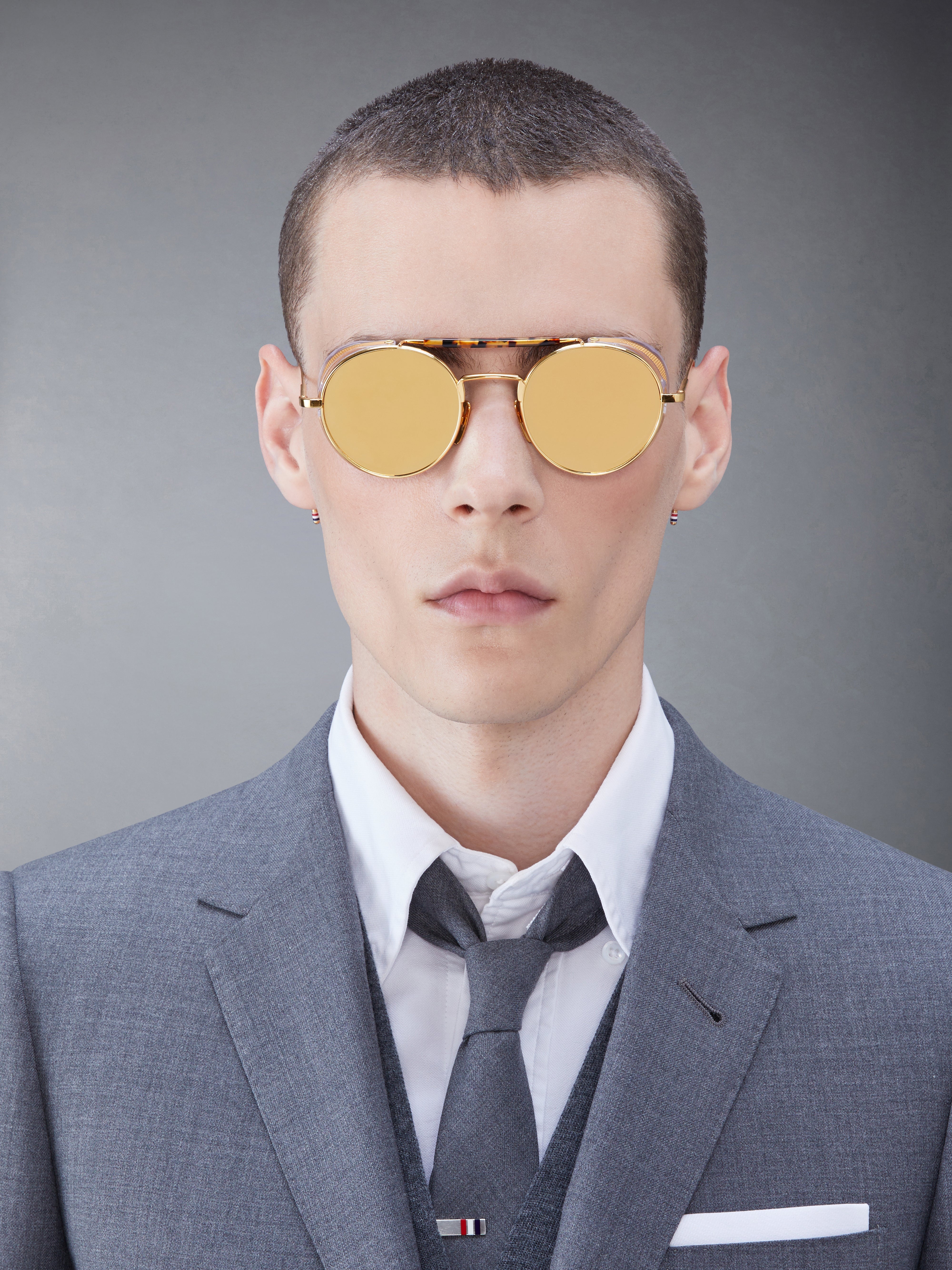 LIMITED EDITION ACETATE AND TITANIUM ROUND SUNGLASSES - 2