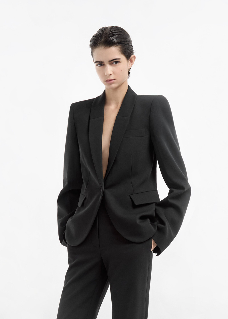 Single Button Down Blazer in Cotton 3