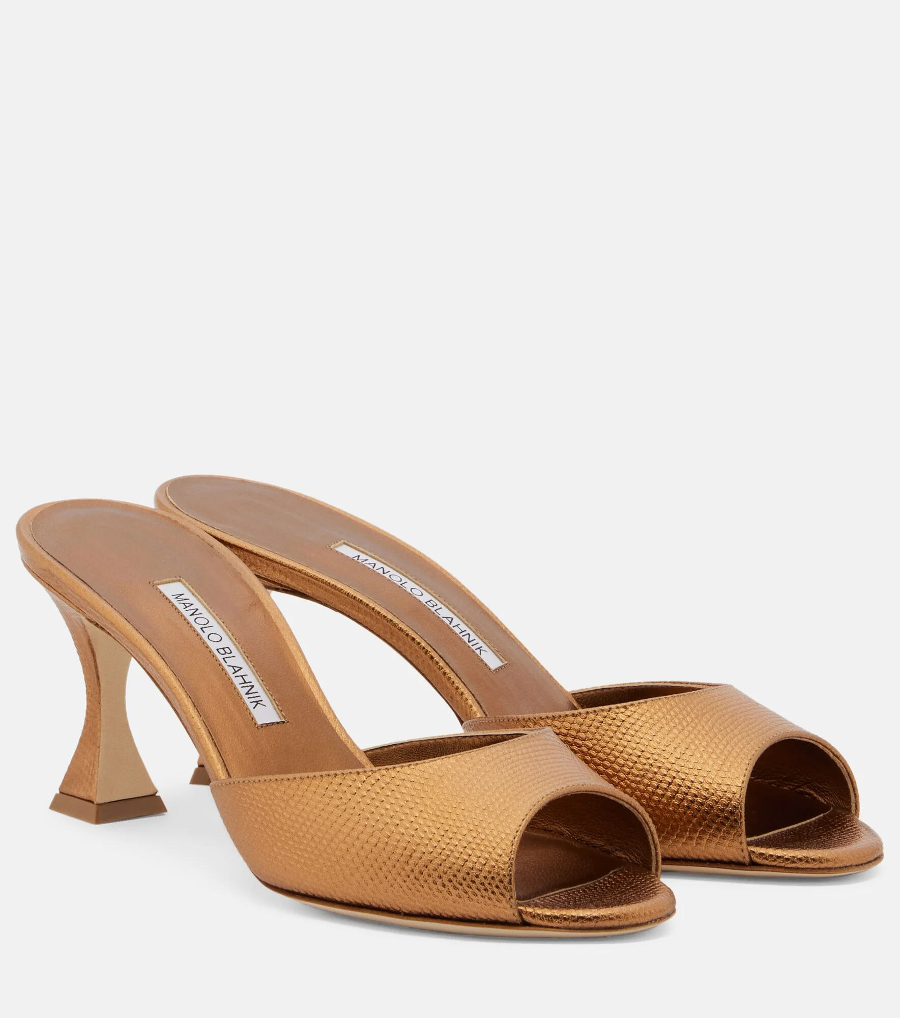 Jadaron metallic leather mules - 1