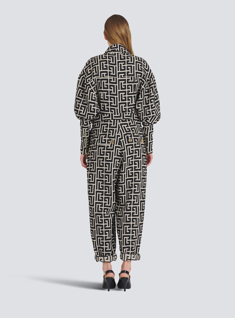Balmain monogram wool jumpsuit 3