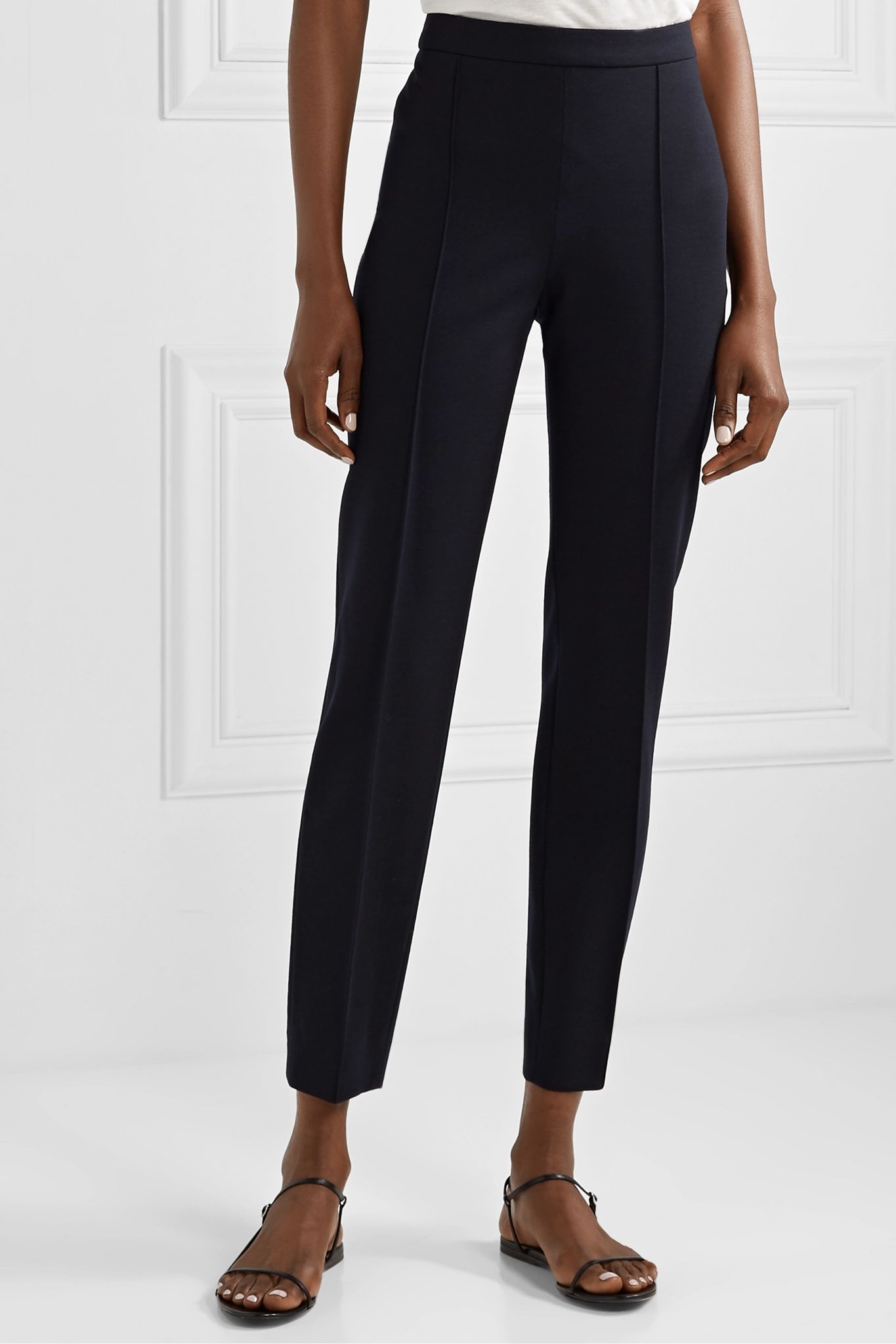 Wool-blend straight-leg pants - 3