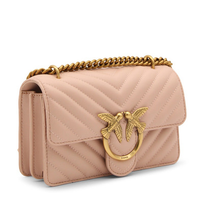 PINKO light pink leather love mini icon simply shoulder bag outlook