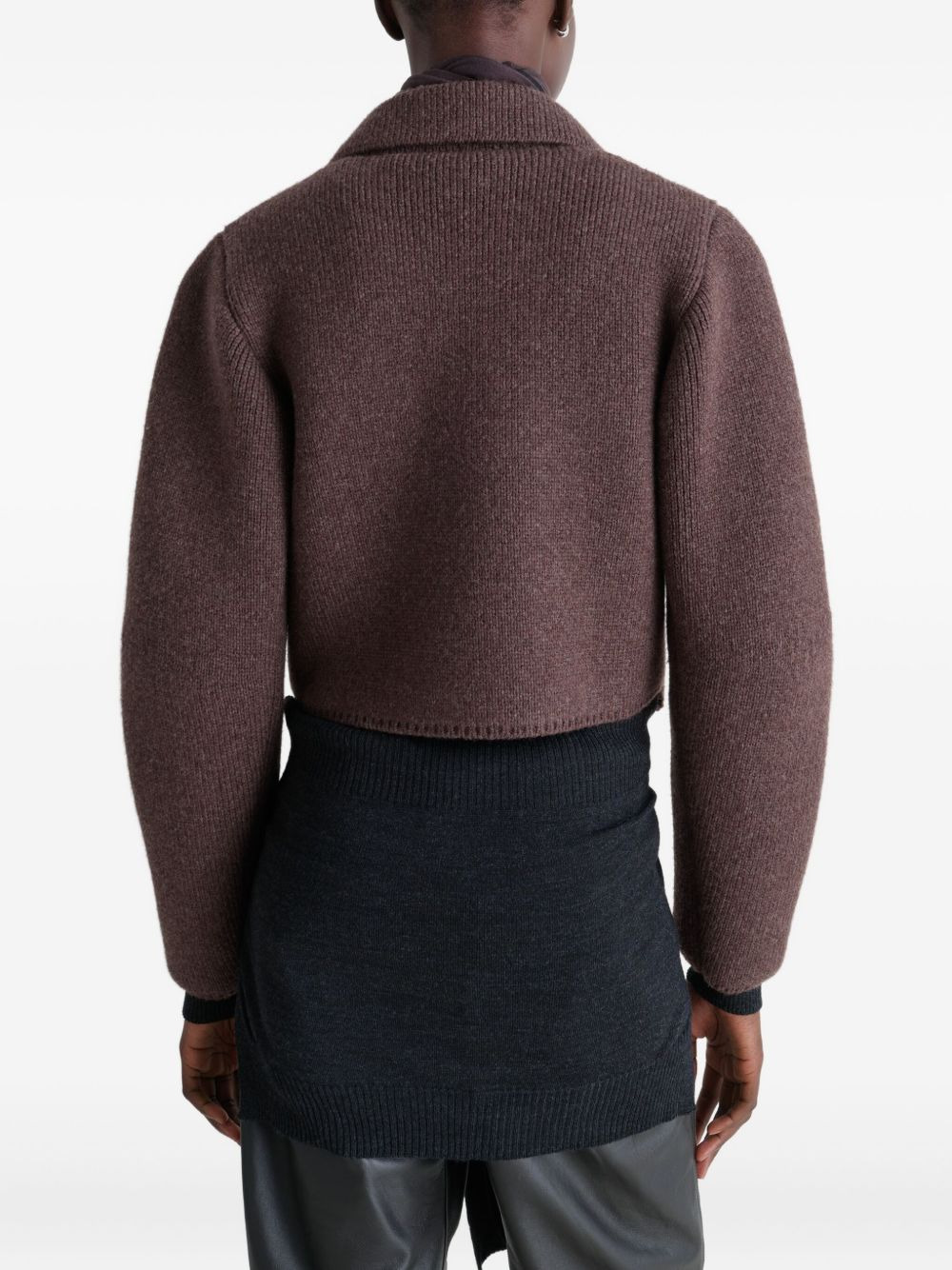 felted double-breasted blouson - 5