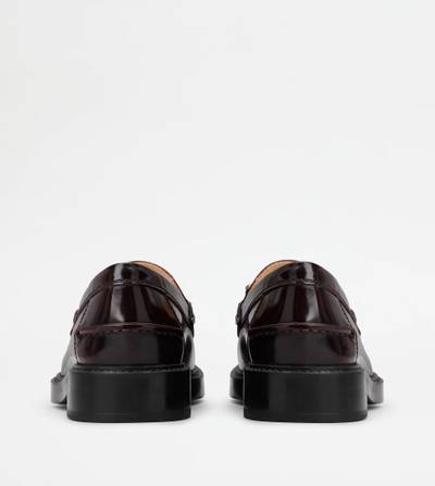 Tod's LOAFERS IN LEATHER - BURGUNDY outlook