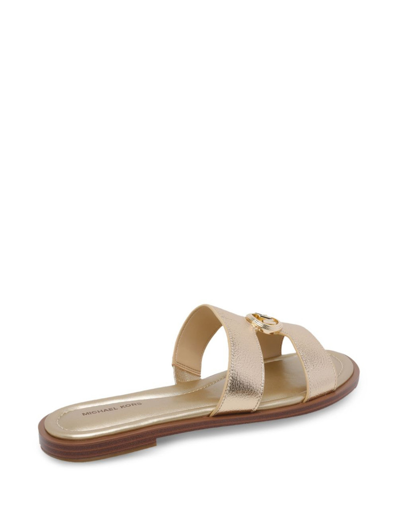 Erin logo-plaque leather sandals 3