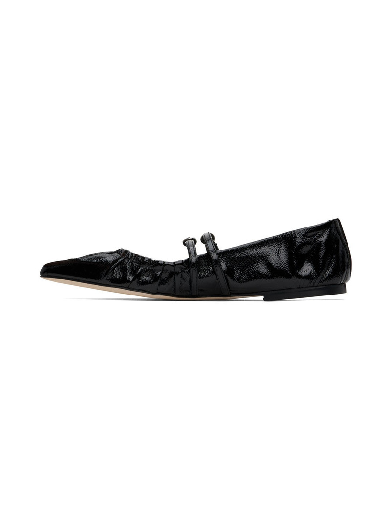 Black Naplak Ballerina Flats 3