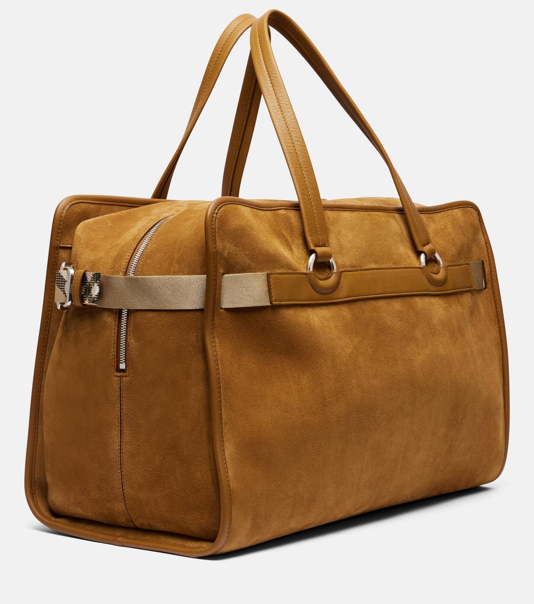 B Clip Holdall suede duffel bag - 4