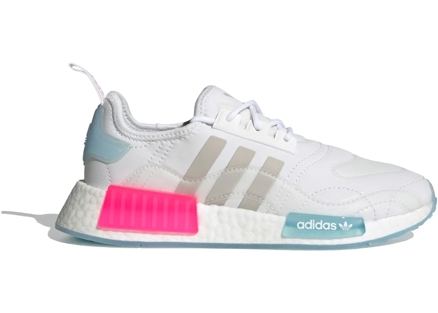 adidas NMD R1 White Halo Blue Shock Pink (Women's) - 1