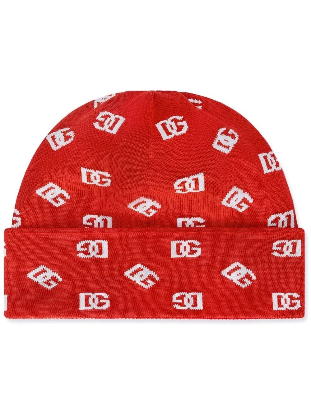 intarsia-logo beanie - 1