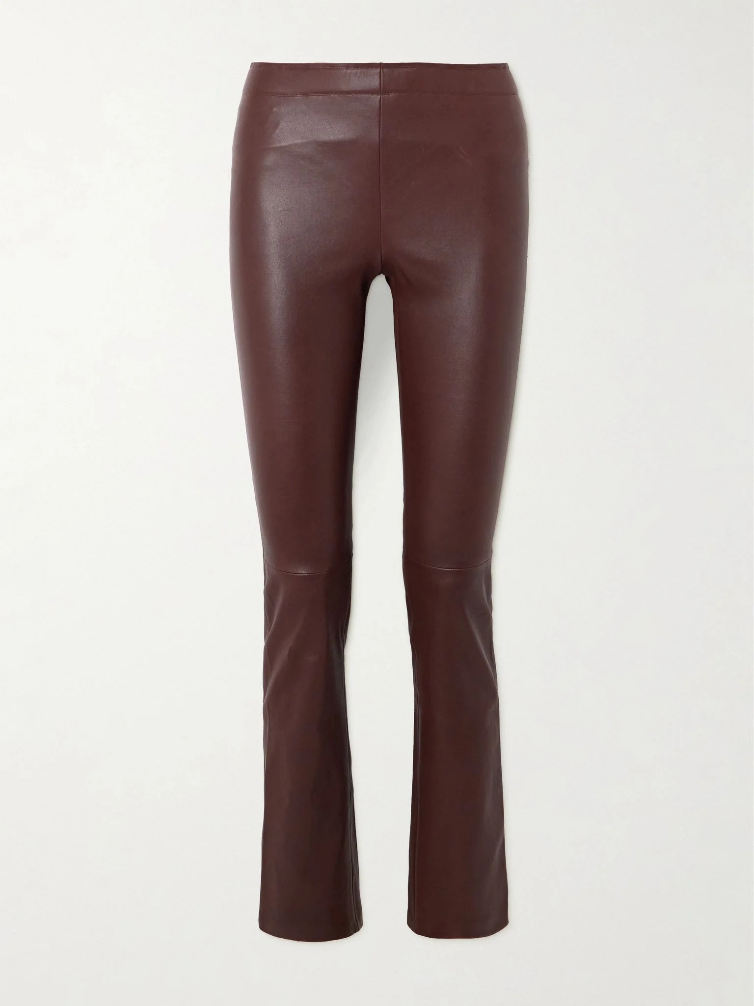 JP paneled leather flared pants Dark brown - 1