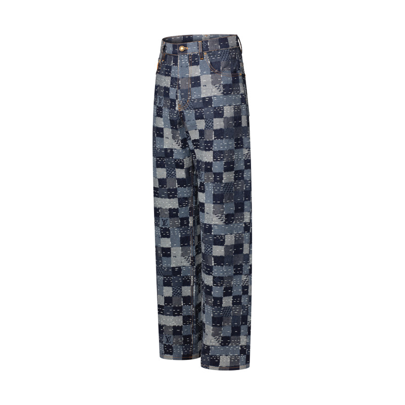 Louis Vuitton Damier Denim Skate Pants outlook