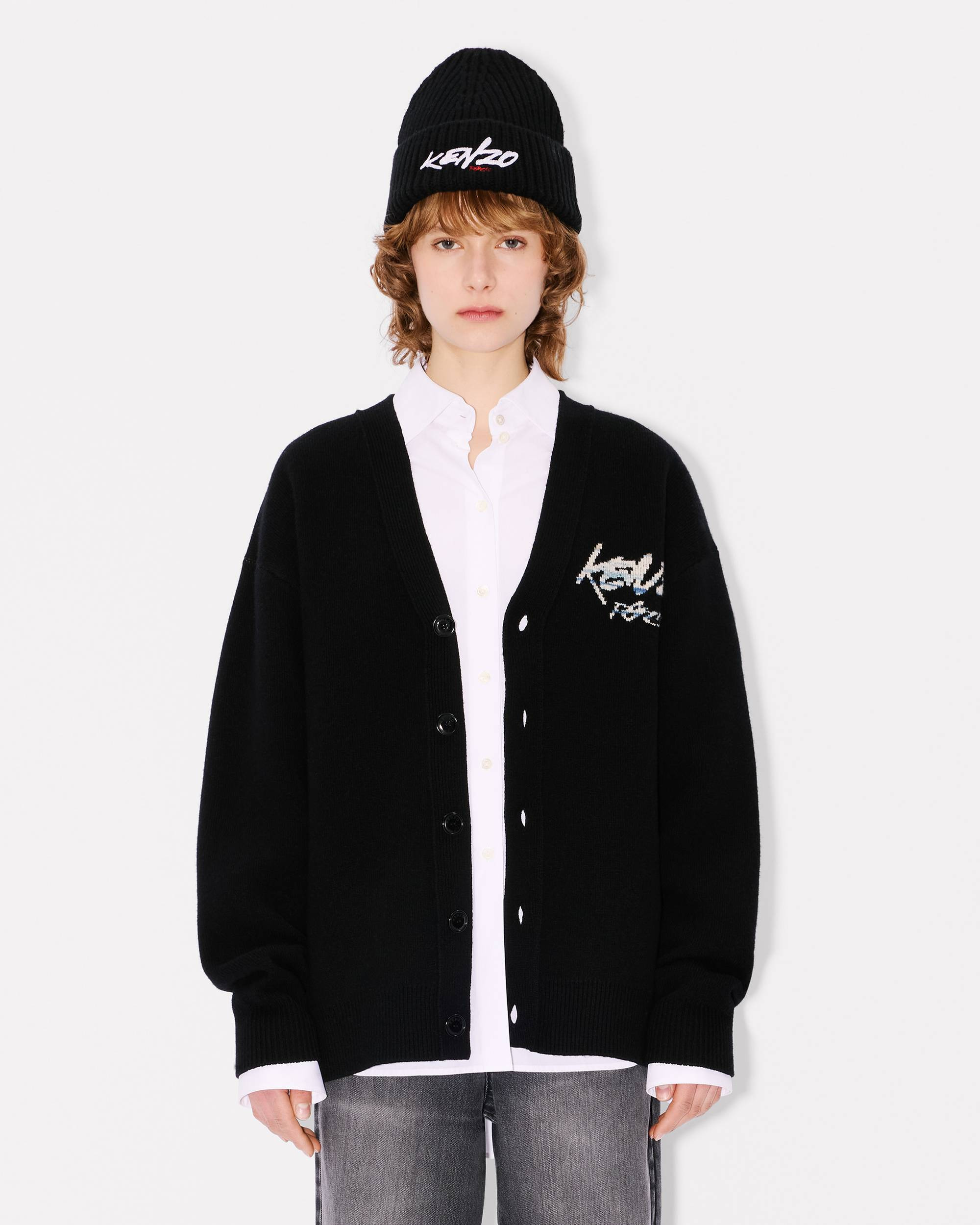 'Kenzo x Futura 2000' genderless cardigan in wool - 3