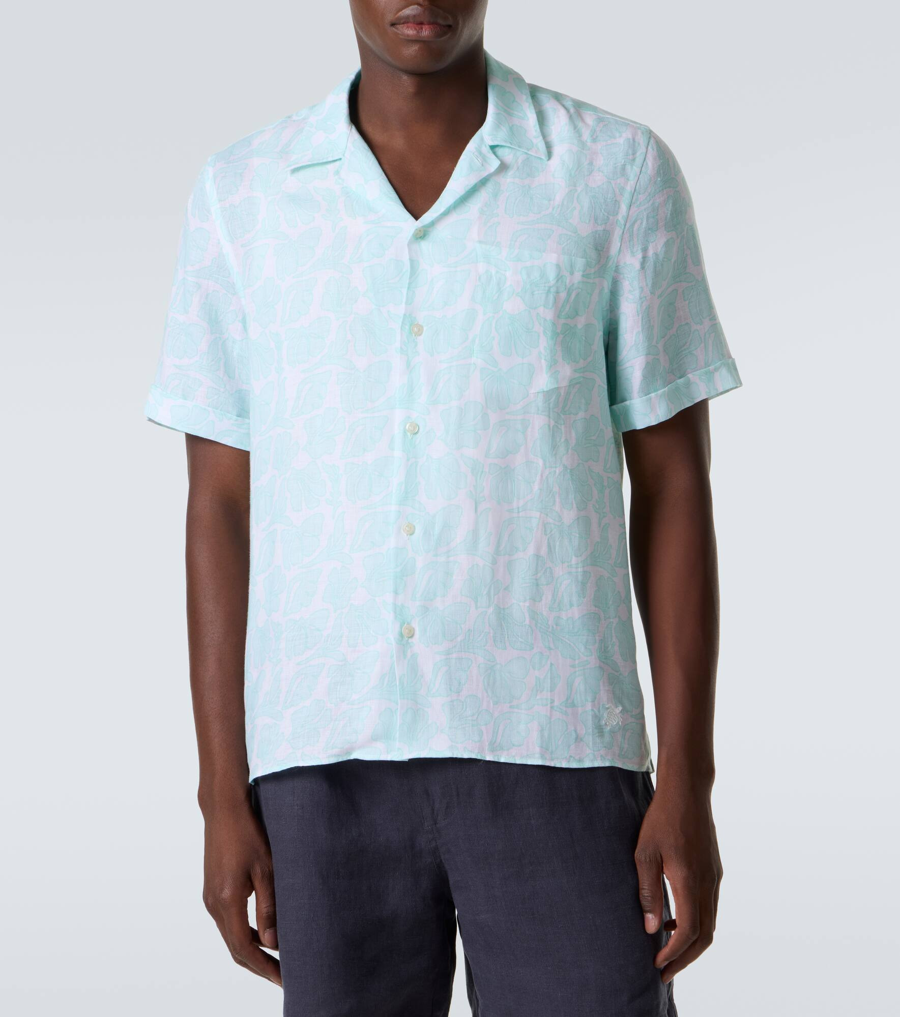 Charli floral linen bowling shirt - 3