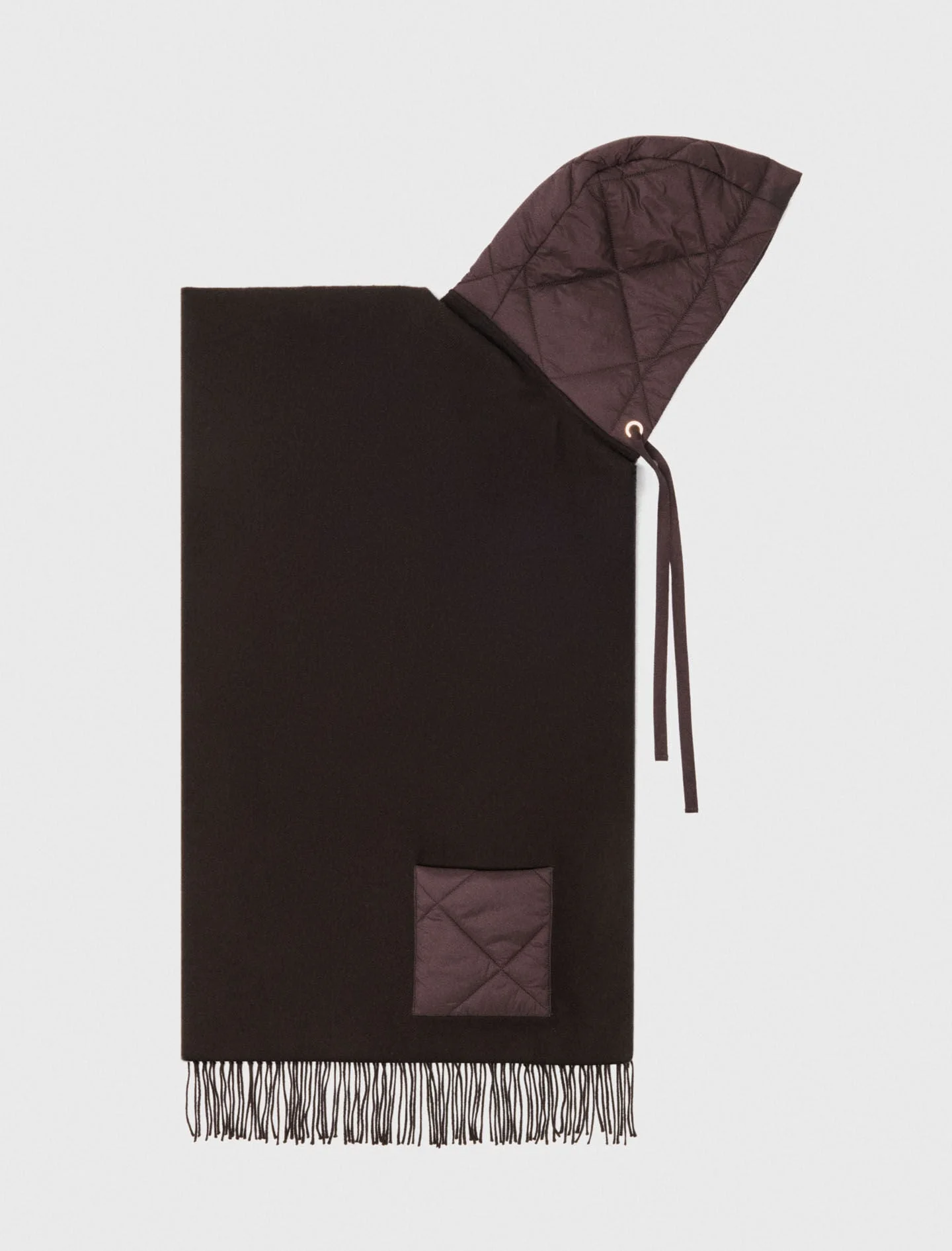 Hooded wool scarf - 1