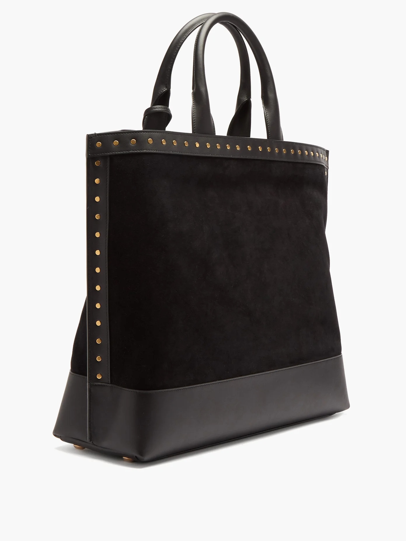 Studded leather tote bag - 5