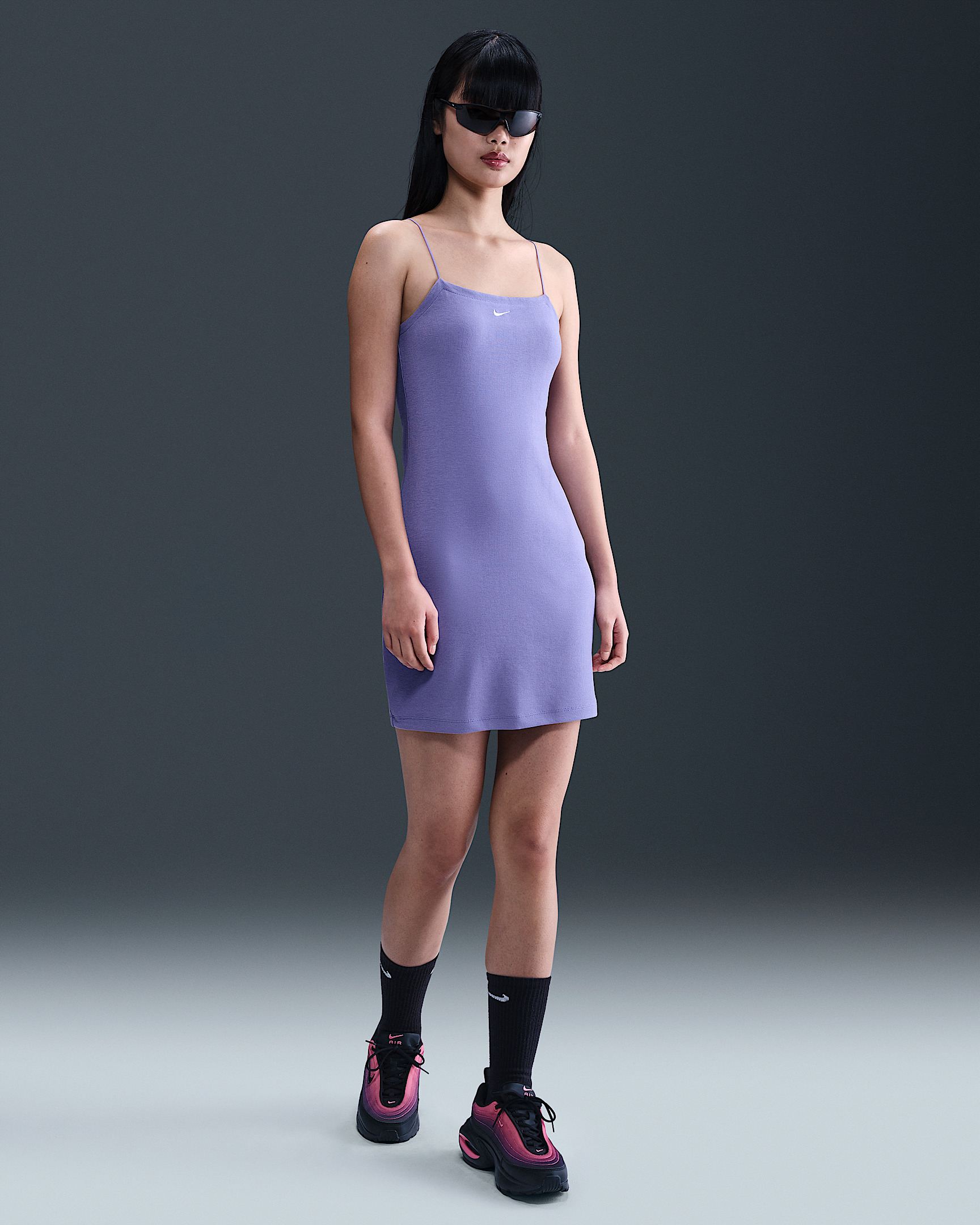 Nike Sportswear Chill Knit Women's Tight Mini-Rib Cami Dress - 1