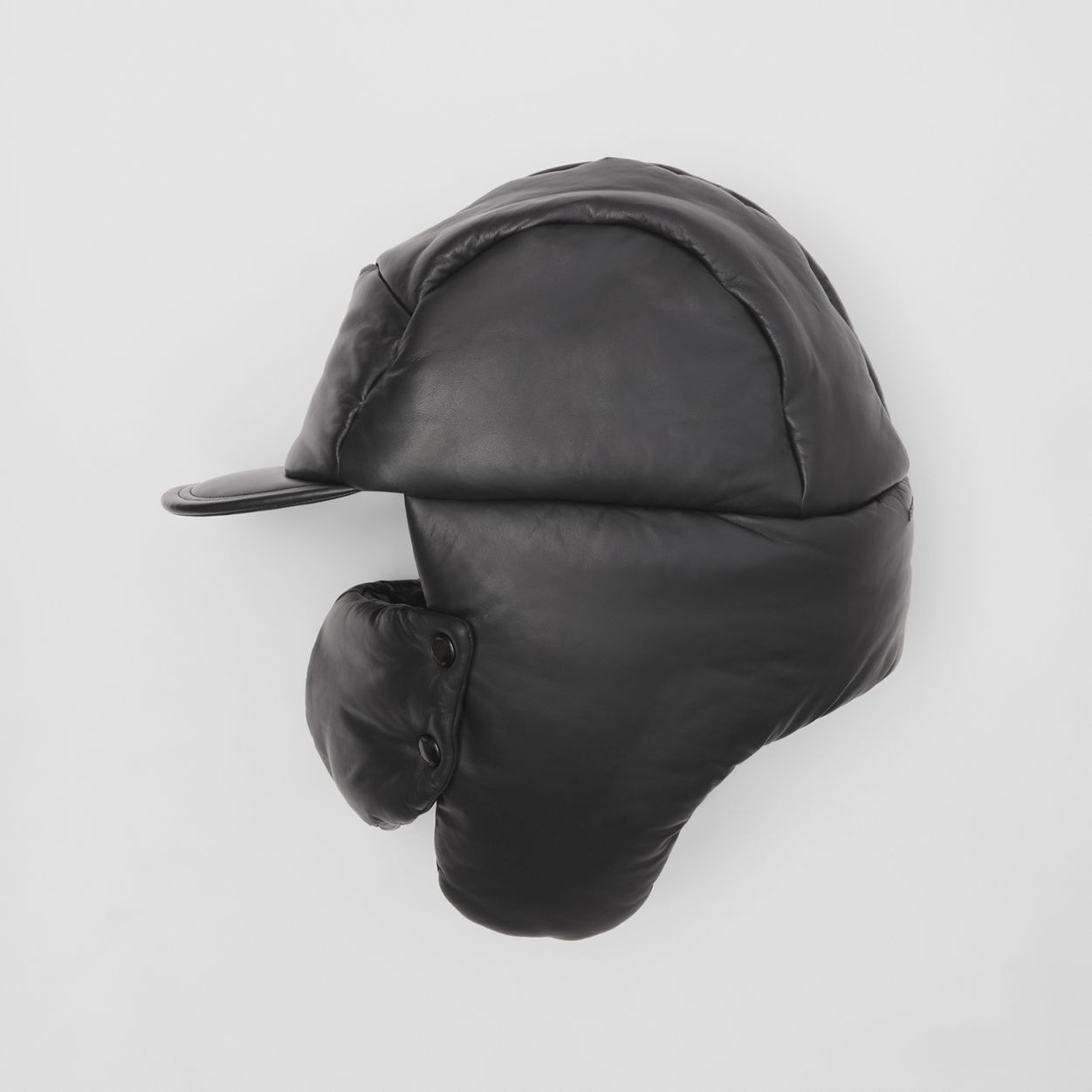 Padded Lambskin Oversized Cap - 3