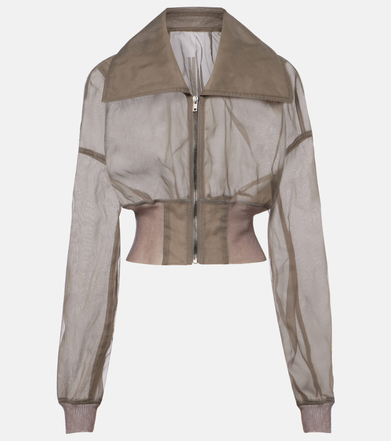 Dracucollar tulle and organza bomber jacket 1