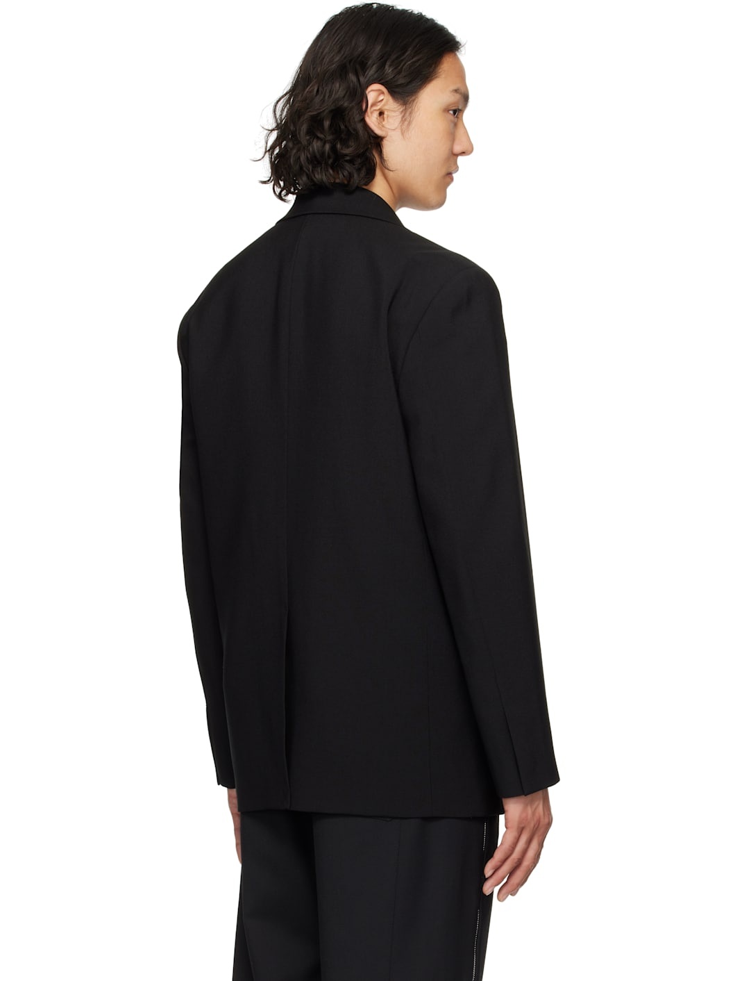 Black Wool Blazer - 3