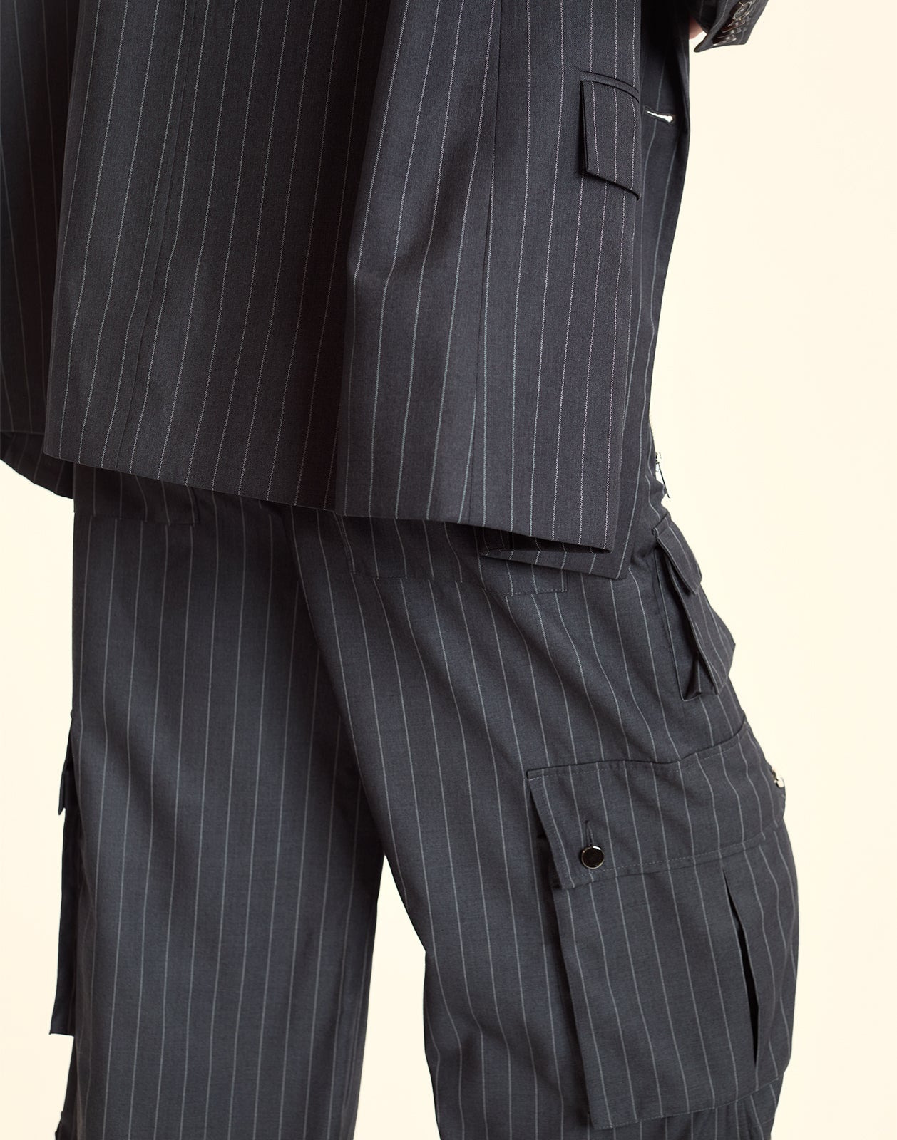 Pinstripe Cargo Pants - 5