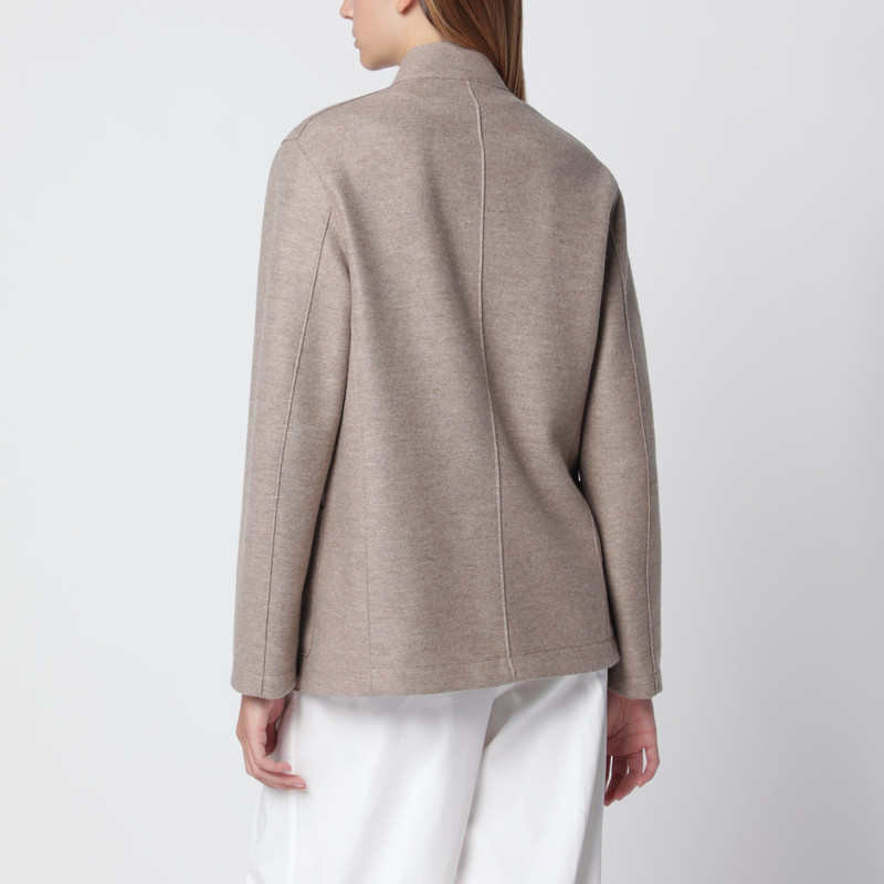 Beige mélange wool jacket 3