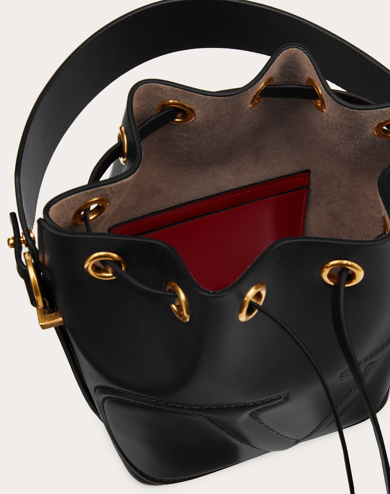 VLogo Walk Calfskin Bucket Bag - 4