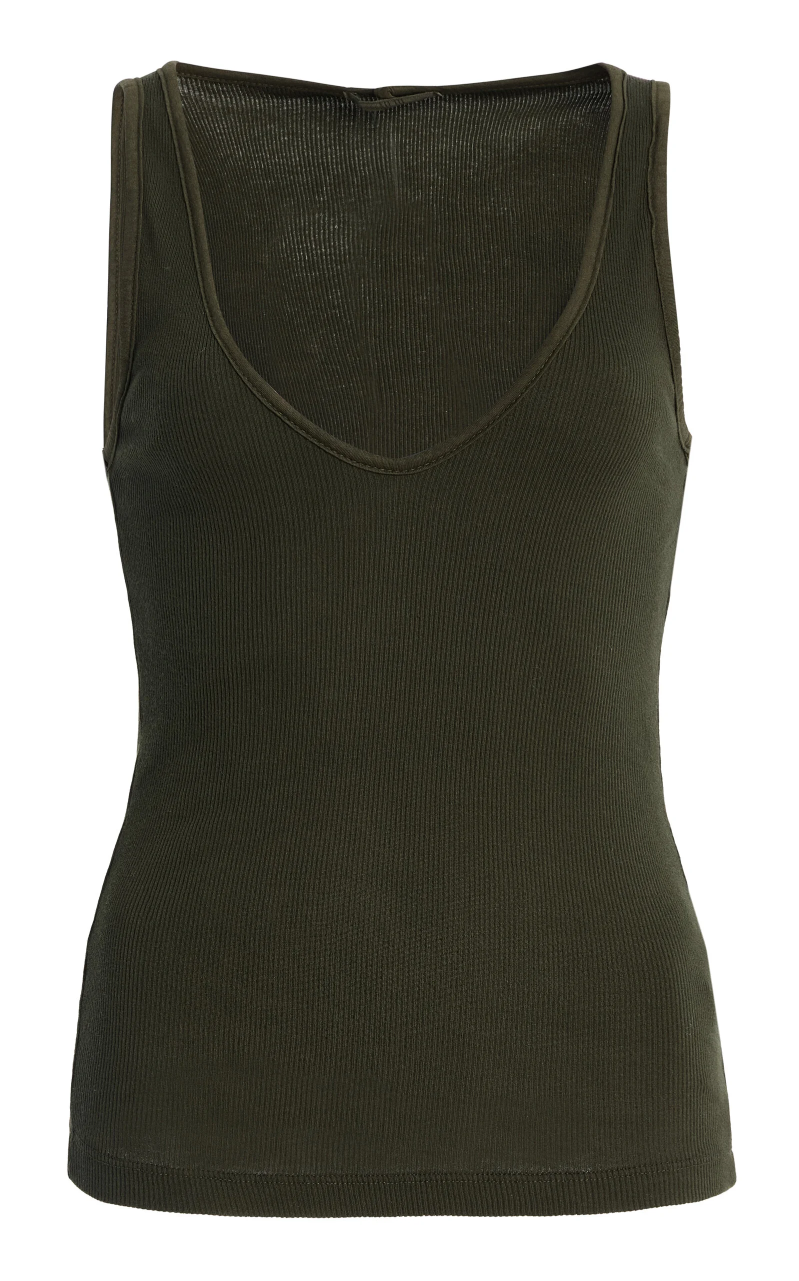 Claire Ribbed Cotton Tank Top - 1
