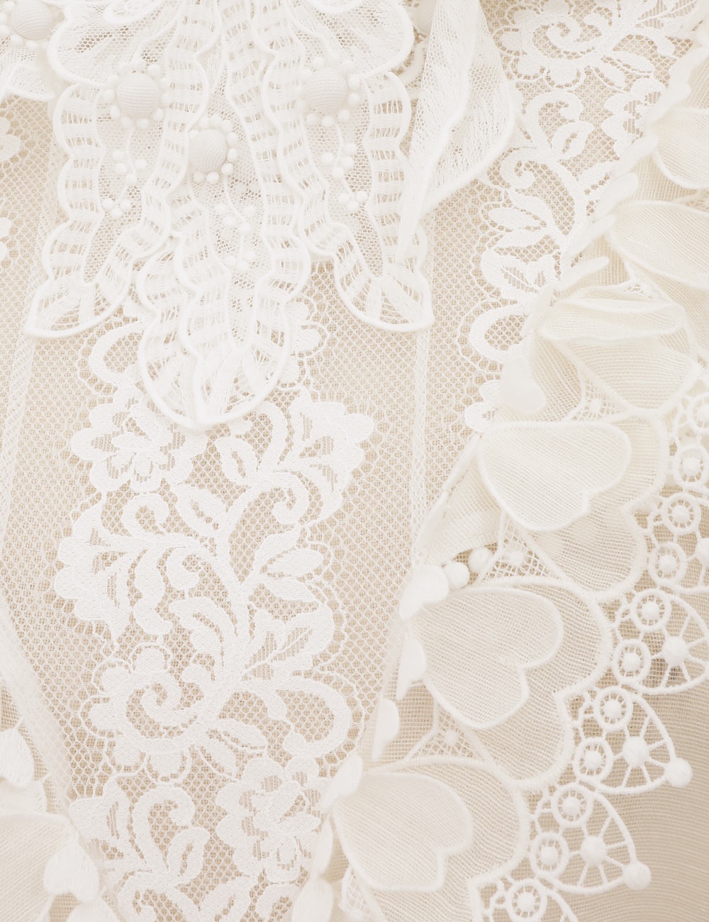 RUNWAY商品★ZIMMERMANN★Crush Heart Trim Mini Dress★Ivory Zimmermann Crush Heart Trim Mini Dress in Ivory | FWRD