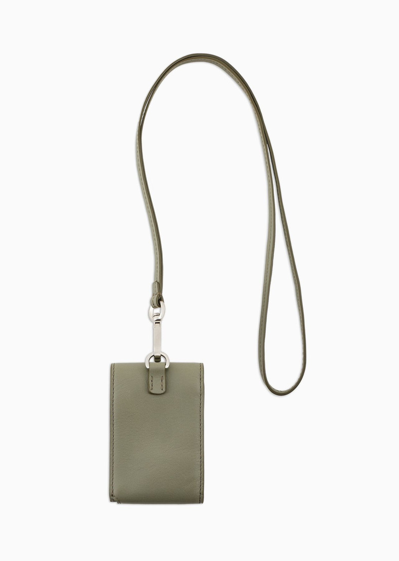 GIORGIO ARMANI Smooth leather card holder outlook