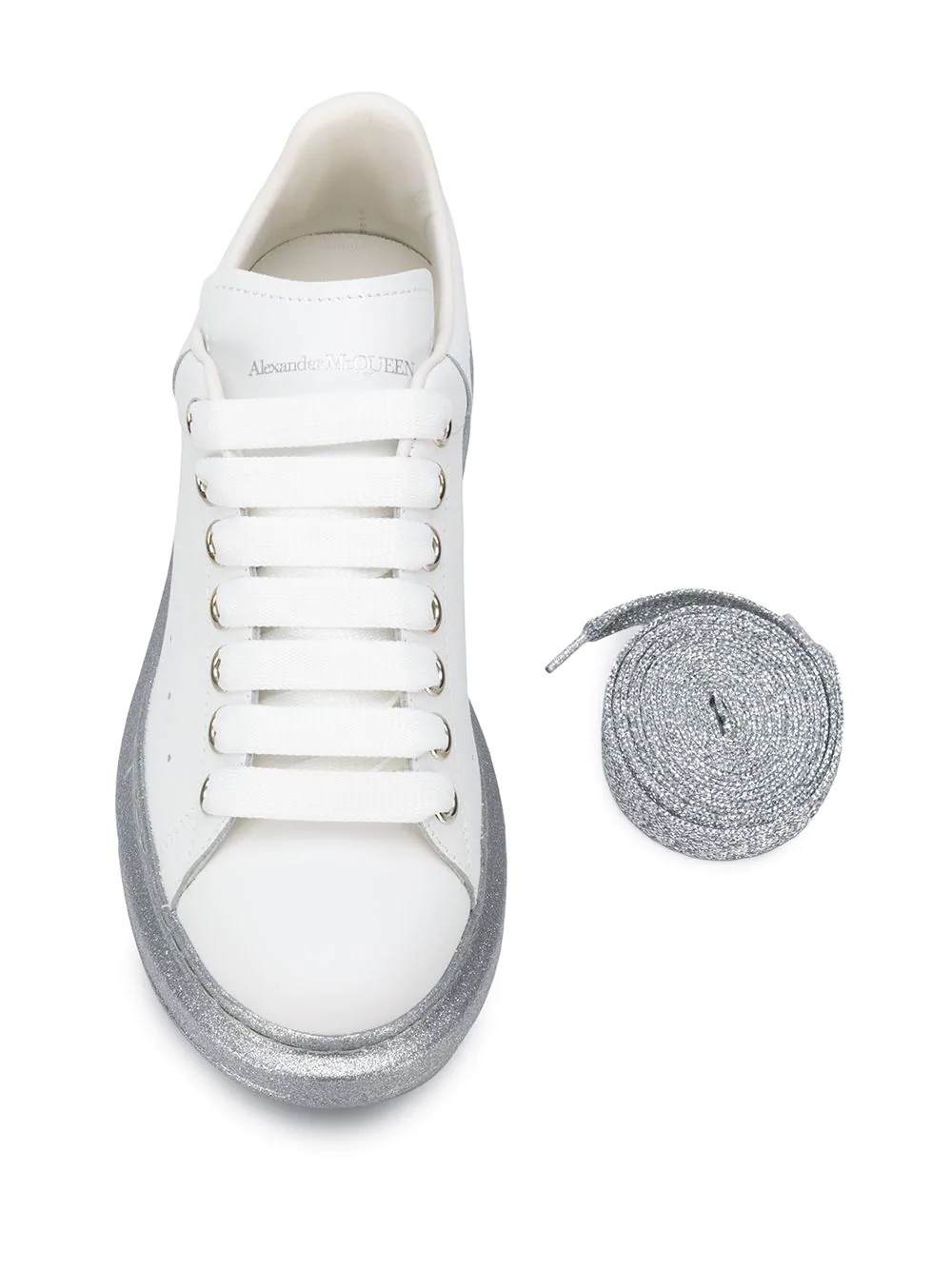 Oversized glitter low-top sneakers - 4