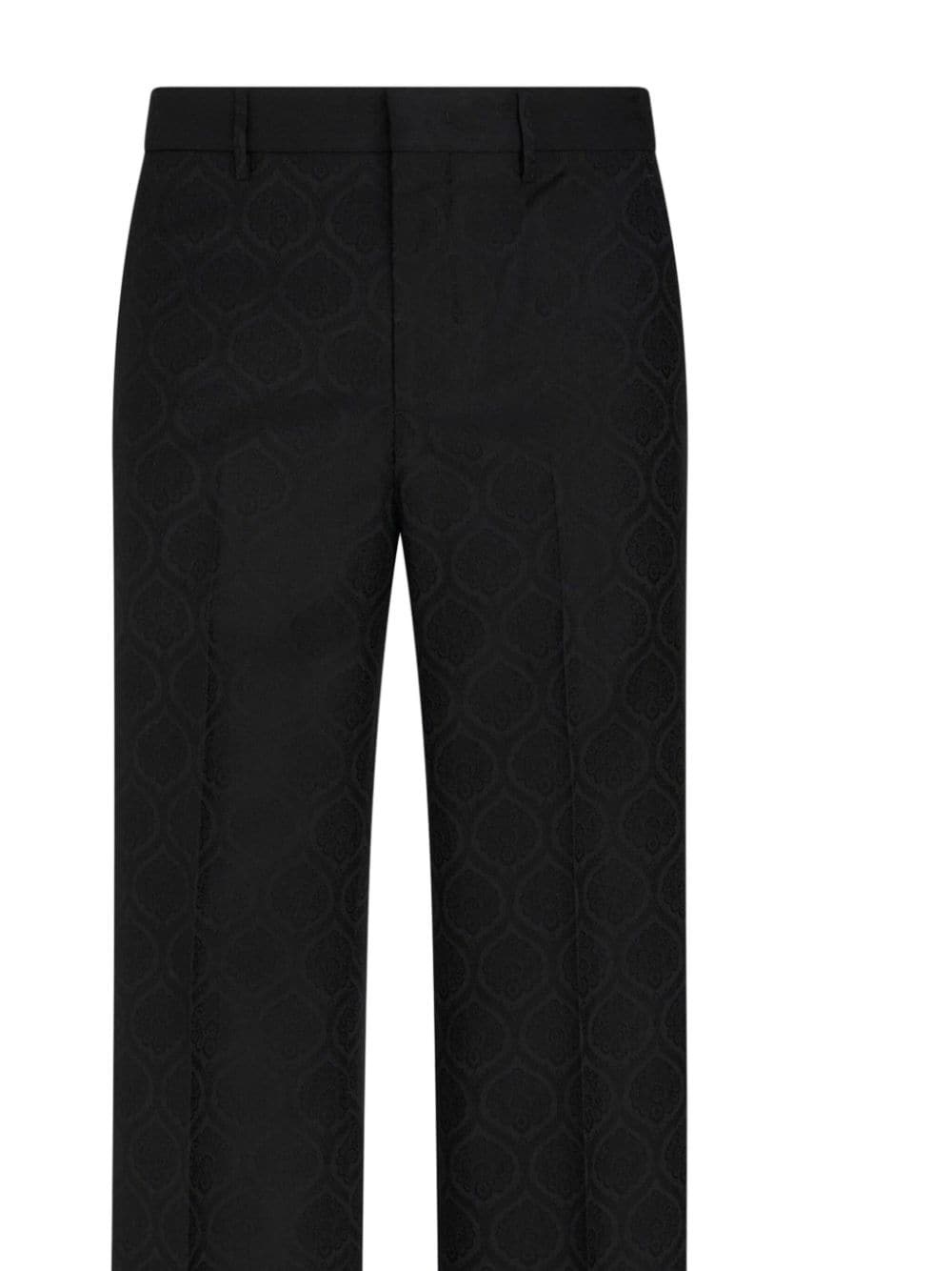 jacquard straight-leg trousers - 5