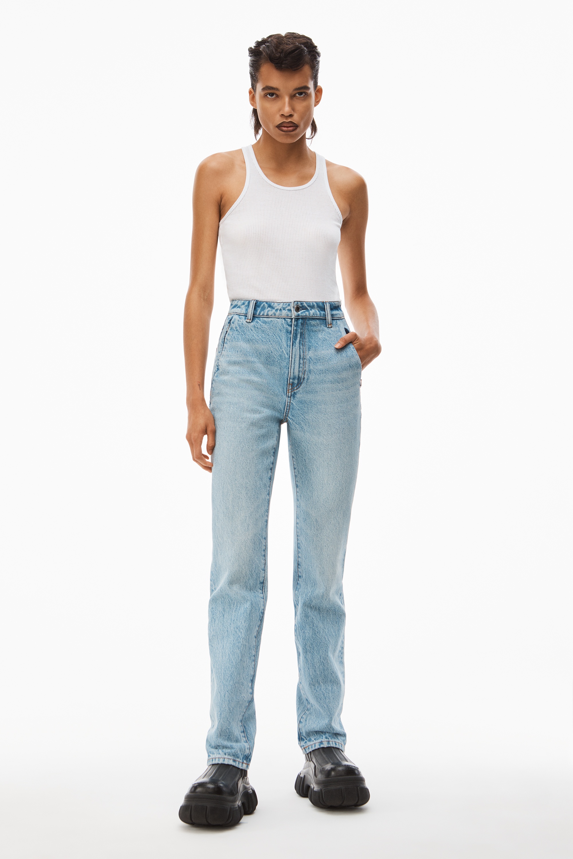 FLY HIGH-RISE SLIMSTACKED JEAN IN DENIM - 2