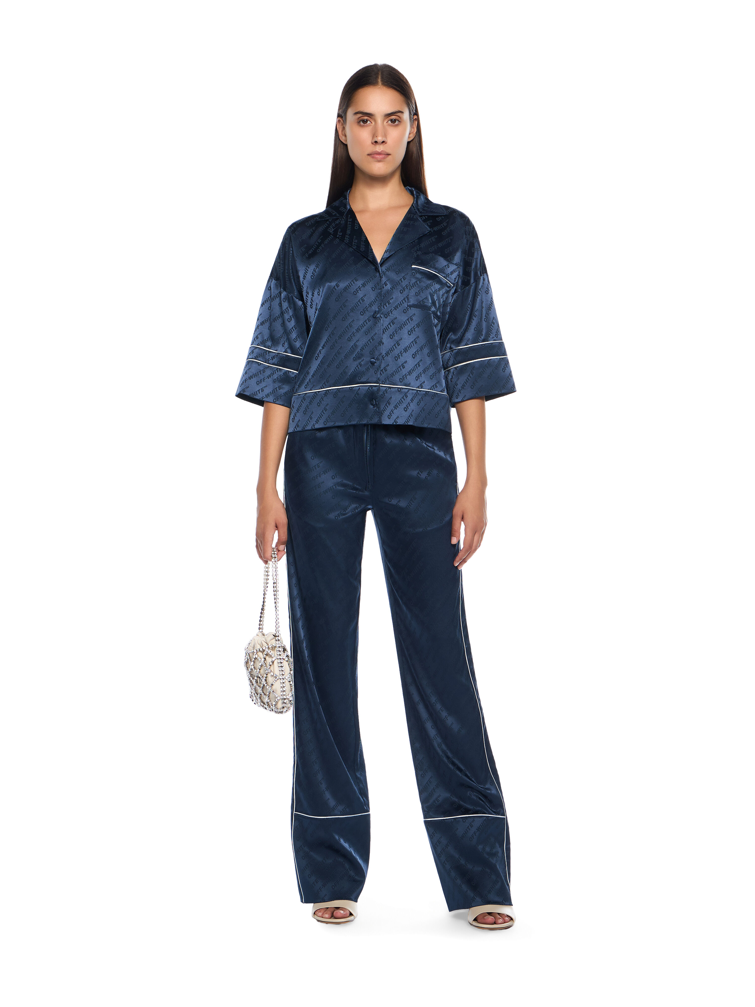 Jacquard Satin Pajama Pants - 2