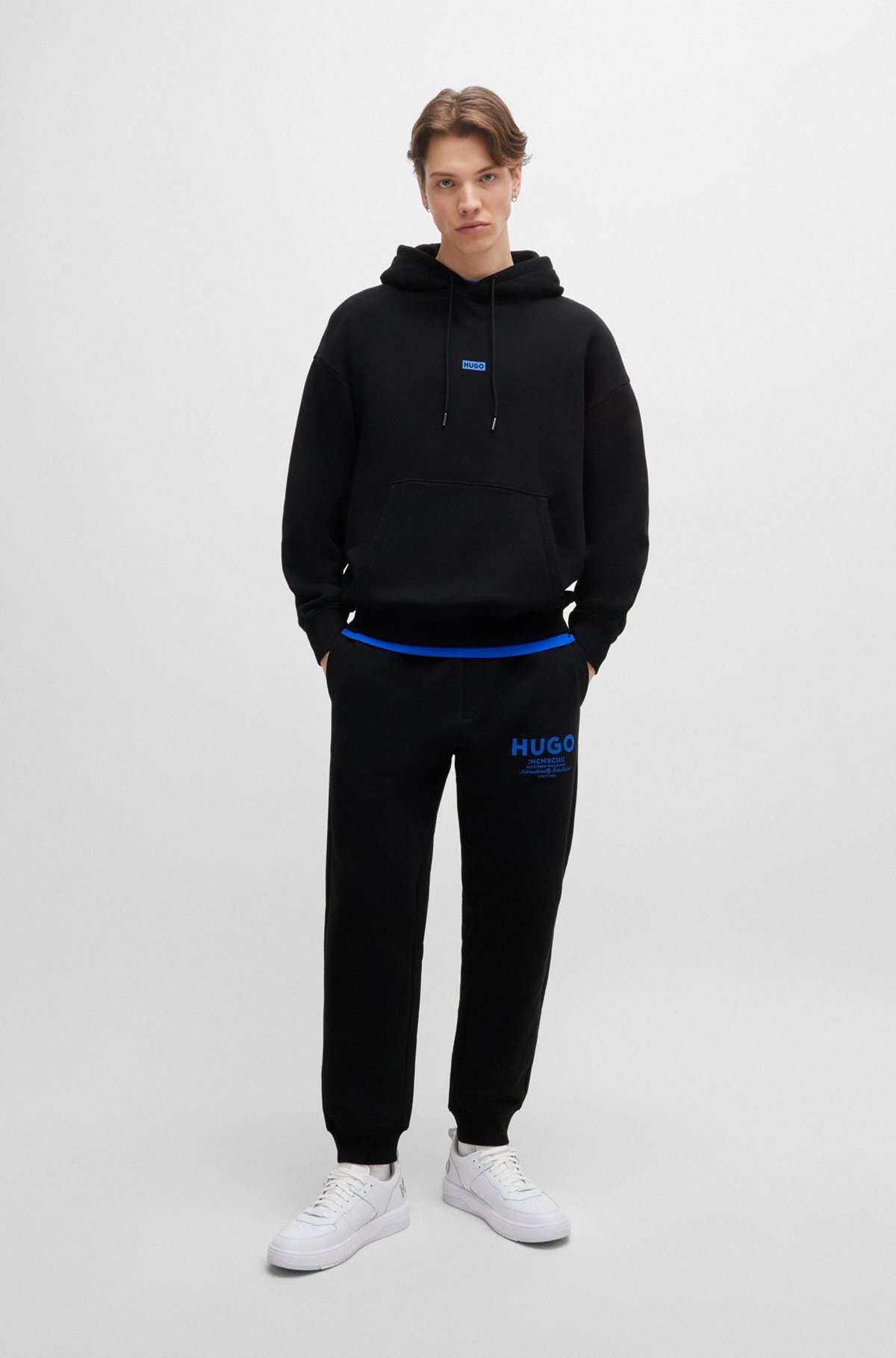 COTTON-TERRY TRACKSUIT BOTTOMS WITH LOGO PRINT - 4
