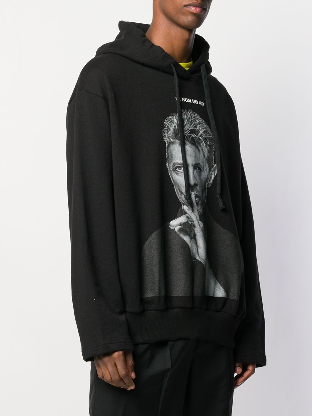 David Bowie print hoodie - 3