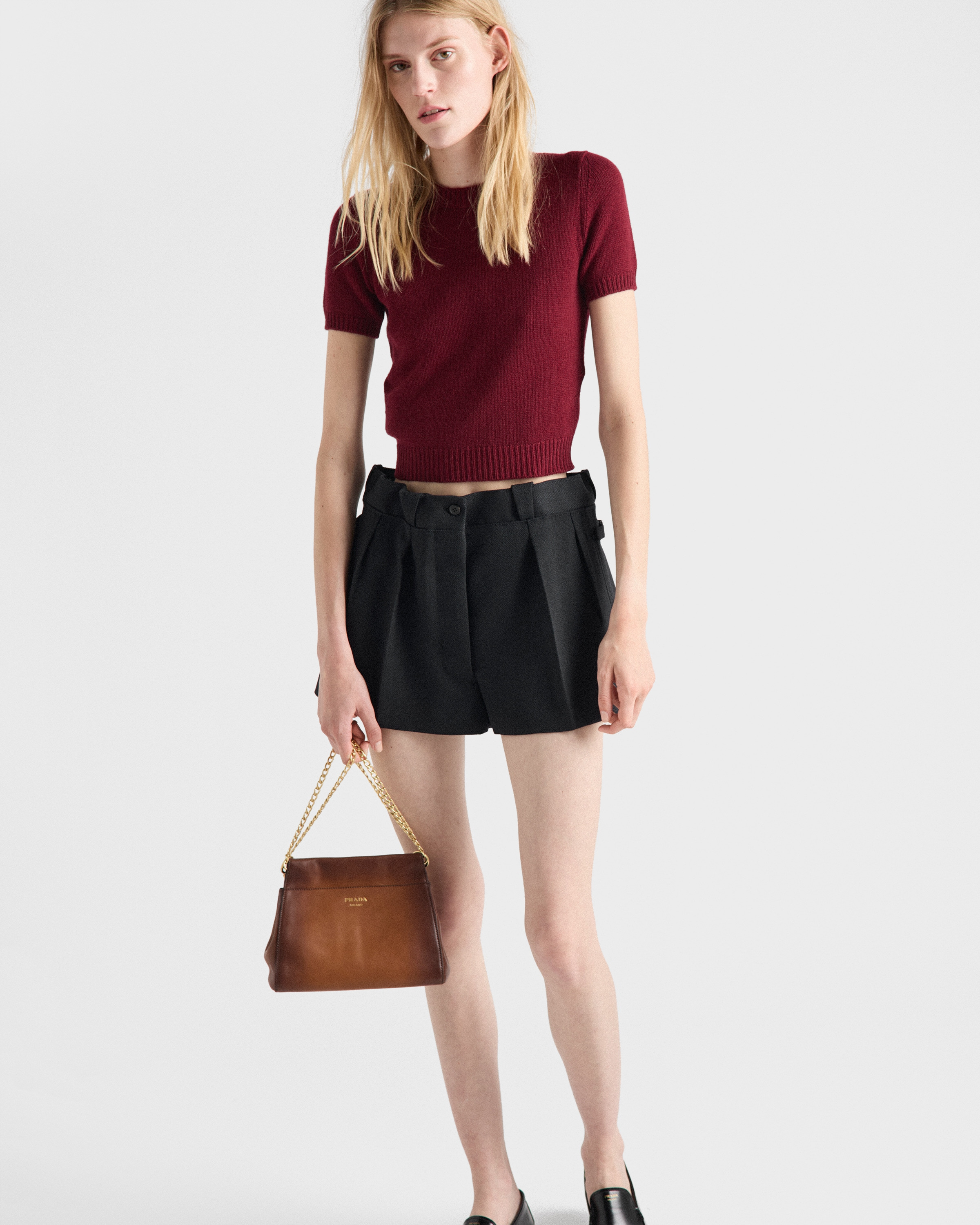 Short-sleeved cashmere sweater - 3