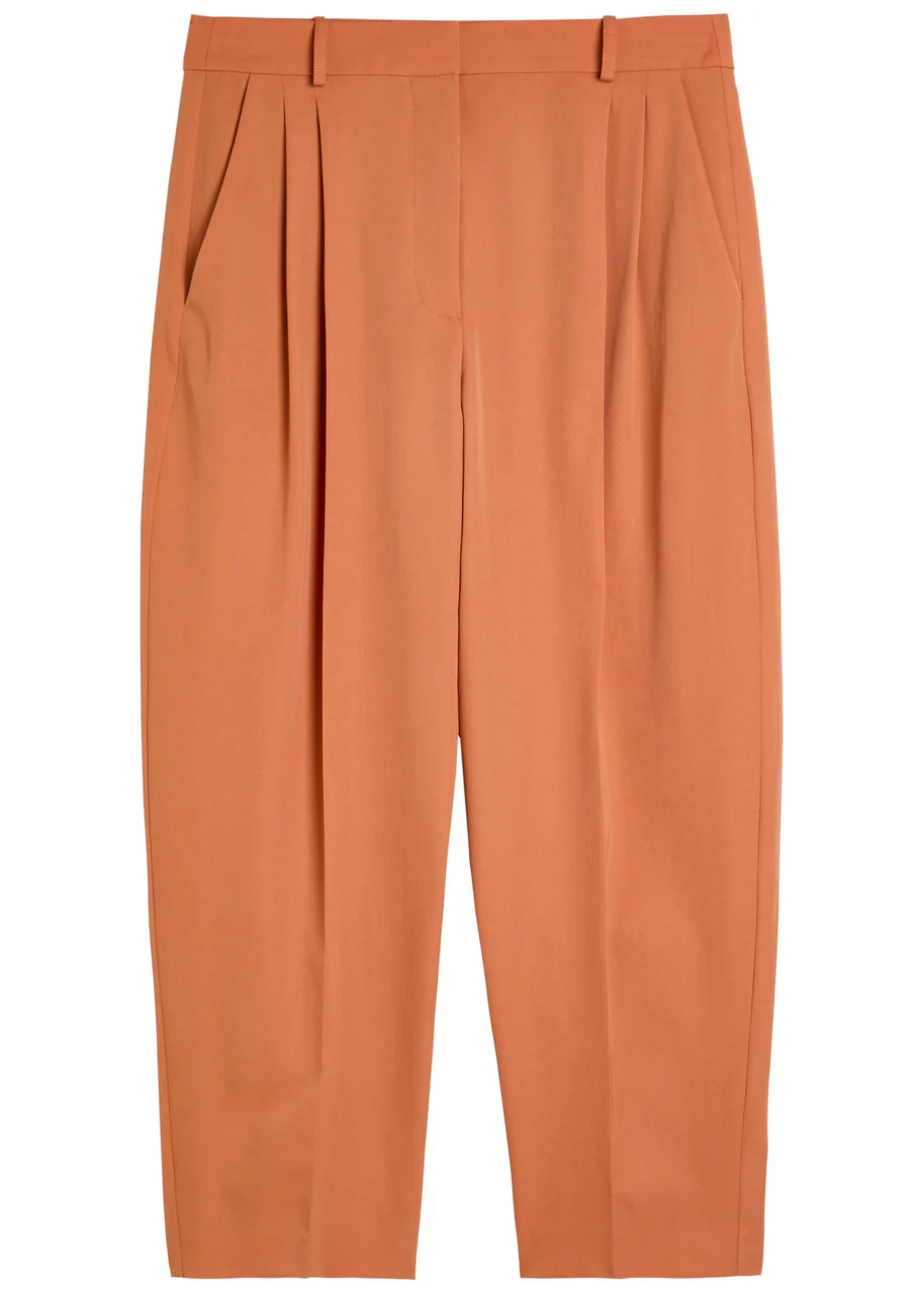 Stella Mccartney Pleated Barrel-leg Wool Trousers - 1