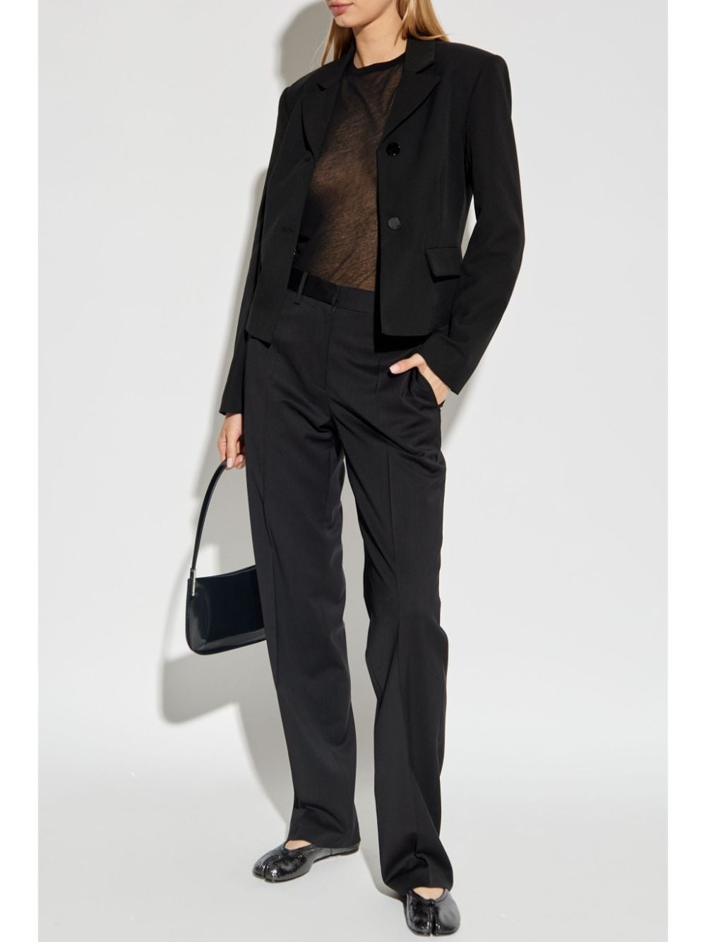 crew-neck sheer T-shirt - 2