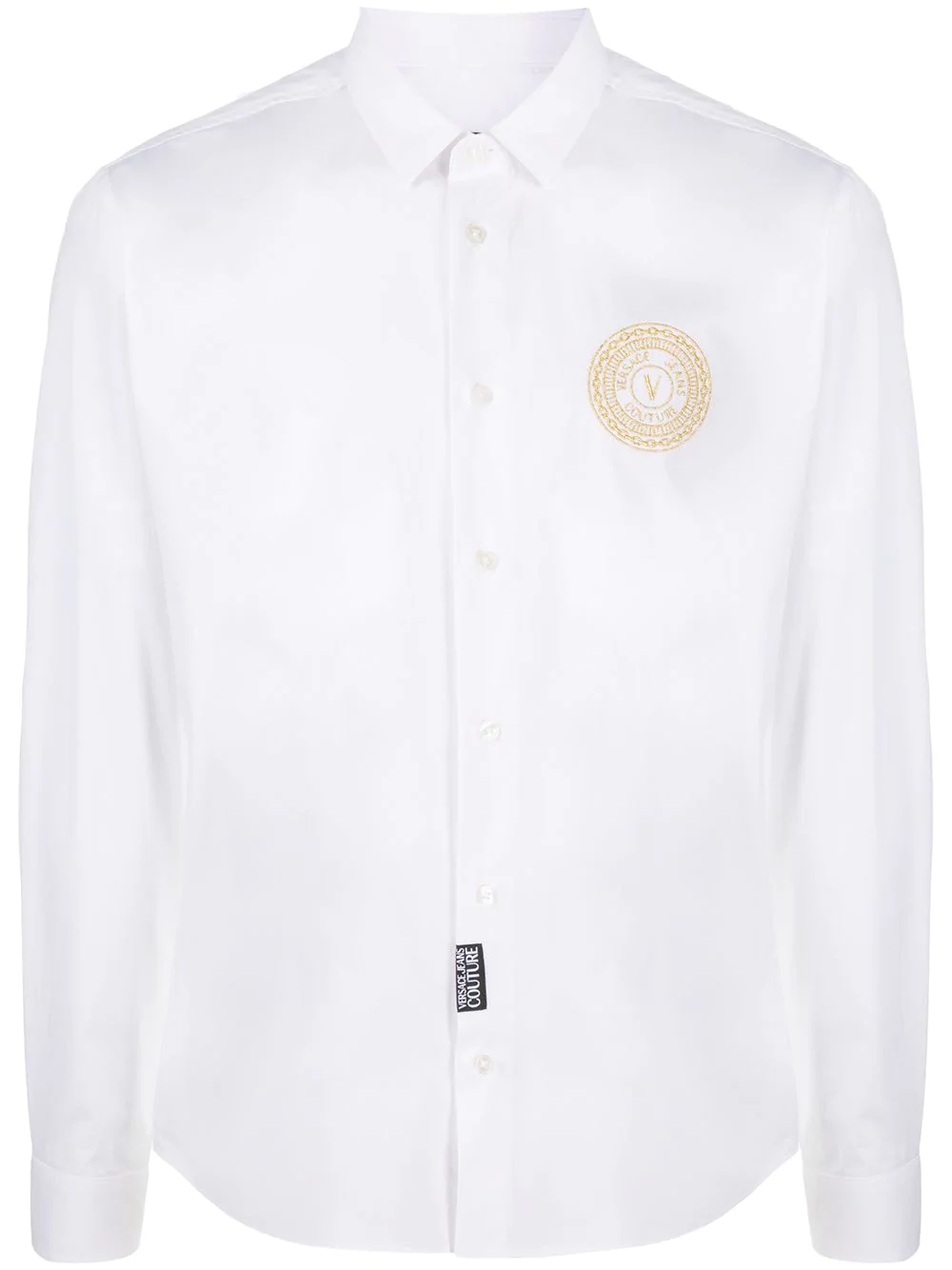 logo-embroidered shirt - 1