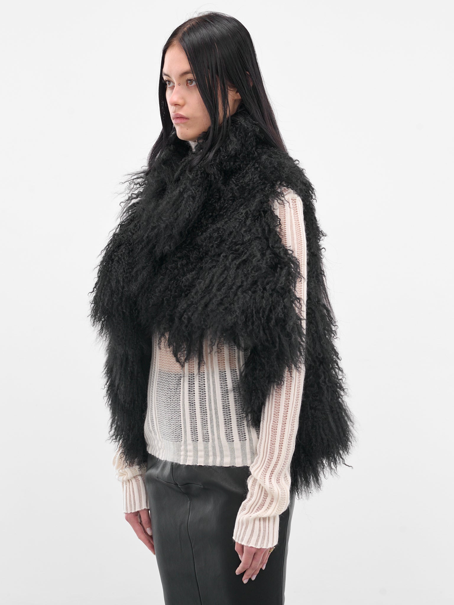 Black Bereta Shearling Waistcoat - 2