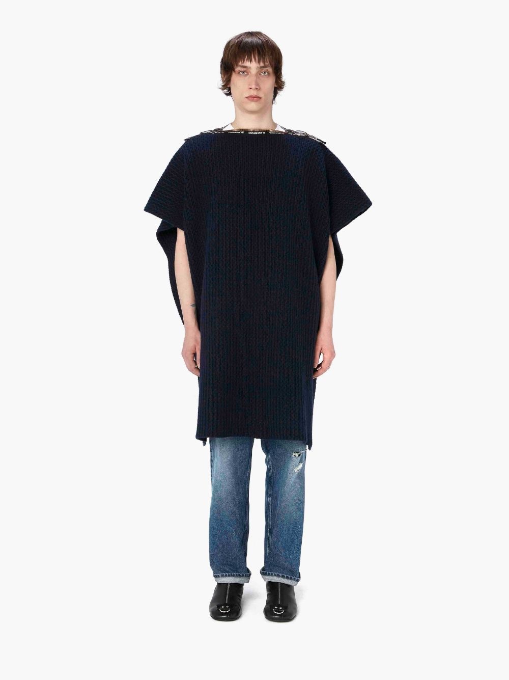 A.P.C. X JW ANDERSON - PONCHO SWANN - WOOL PONCHO - 2