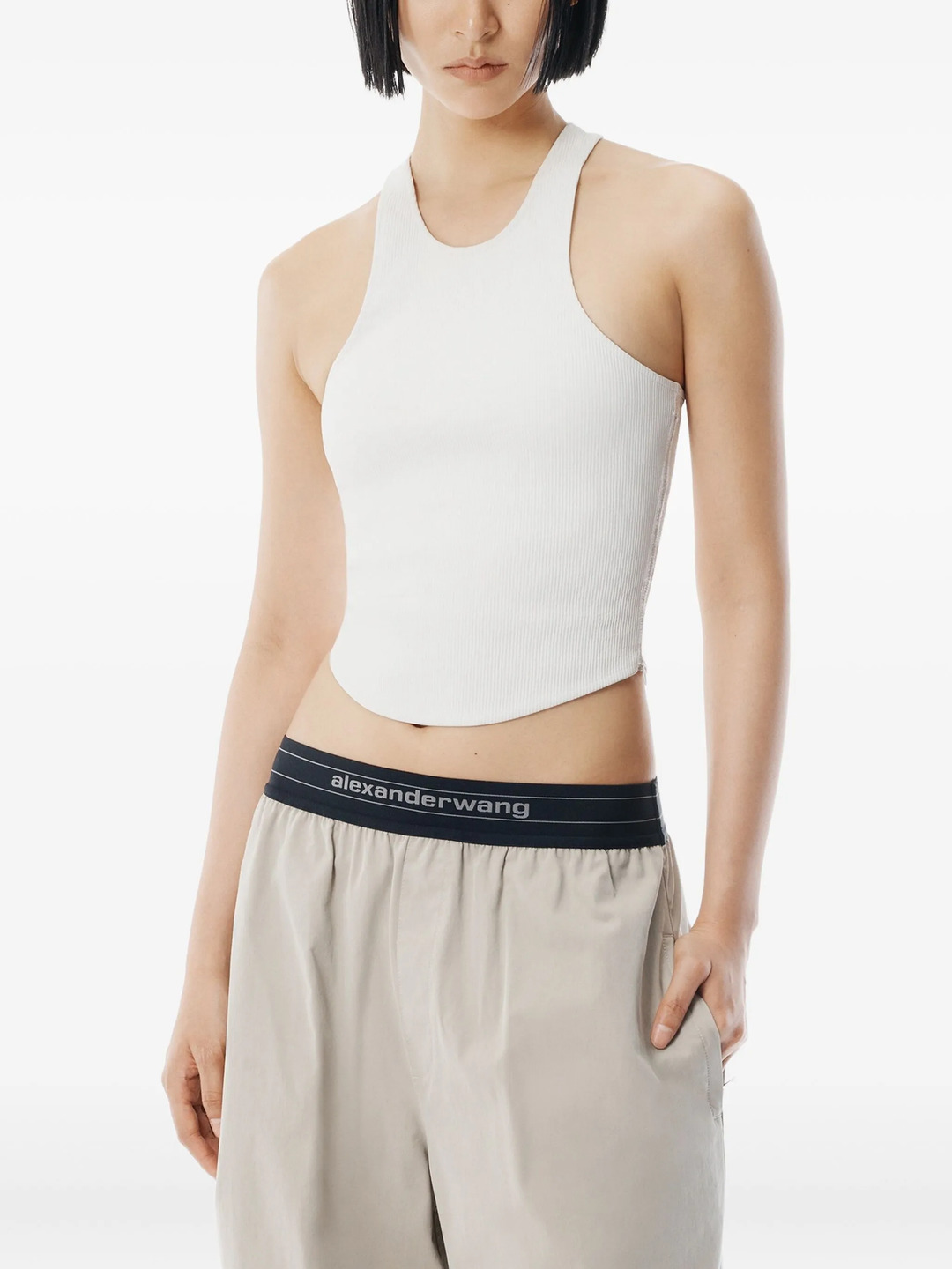 Mid Rise Pleated Knee Pants - 4