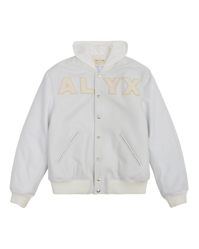 LEATHER LOGO VARSITY JACKET 1