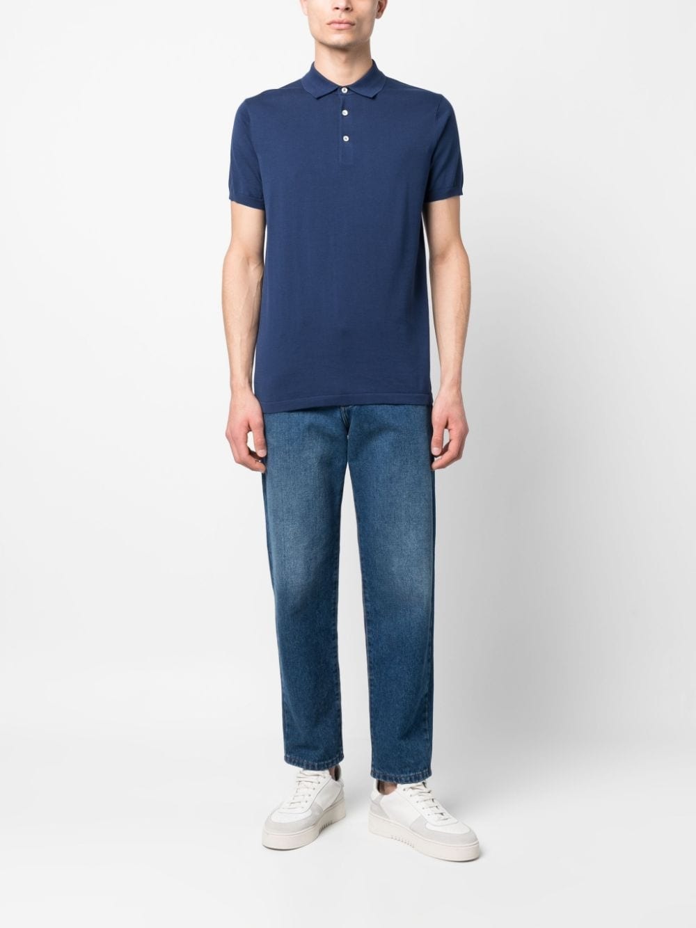 plain cotton polo shirt - 2