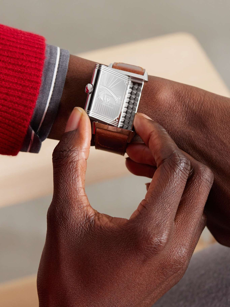 Reverso Classic Sydney Limited Edition Hand-Wound 45.6mm stainless steel and leather watch 10