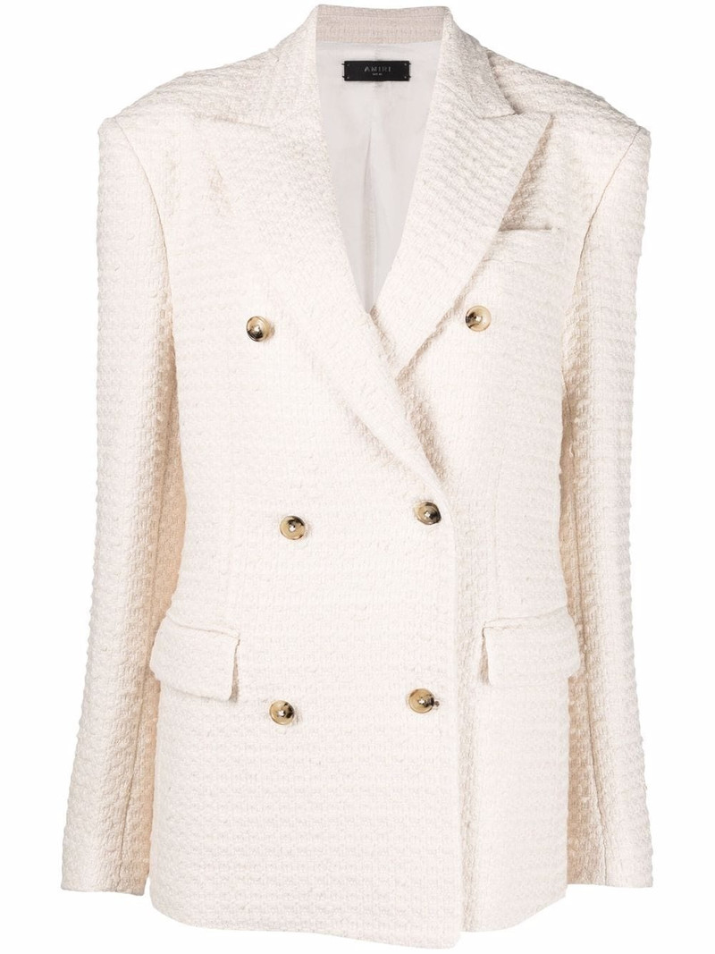 knitted double-breasted blazer 1
